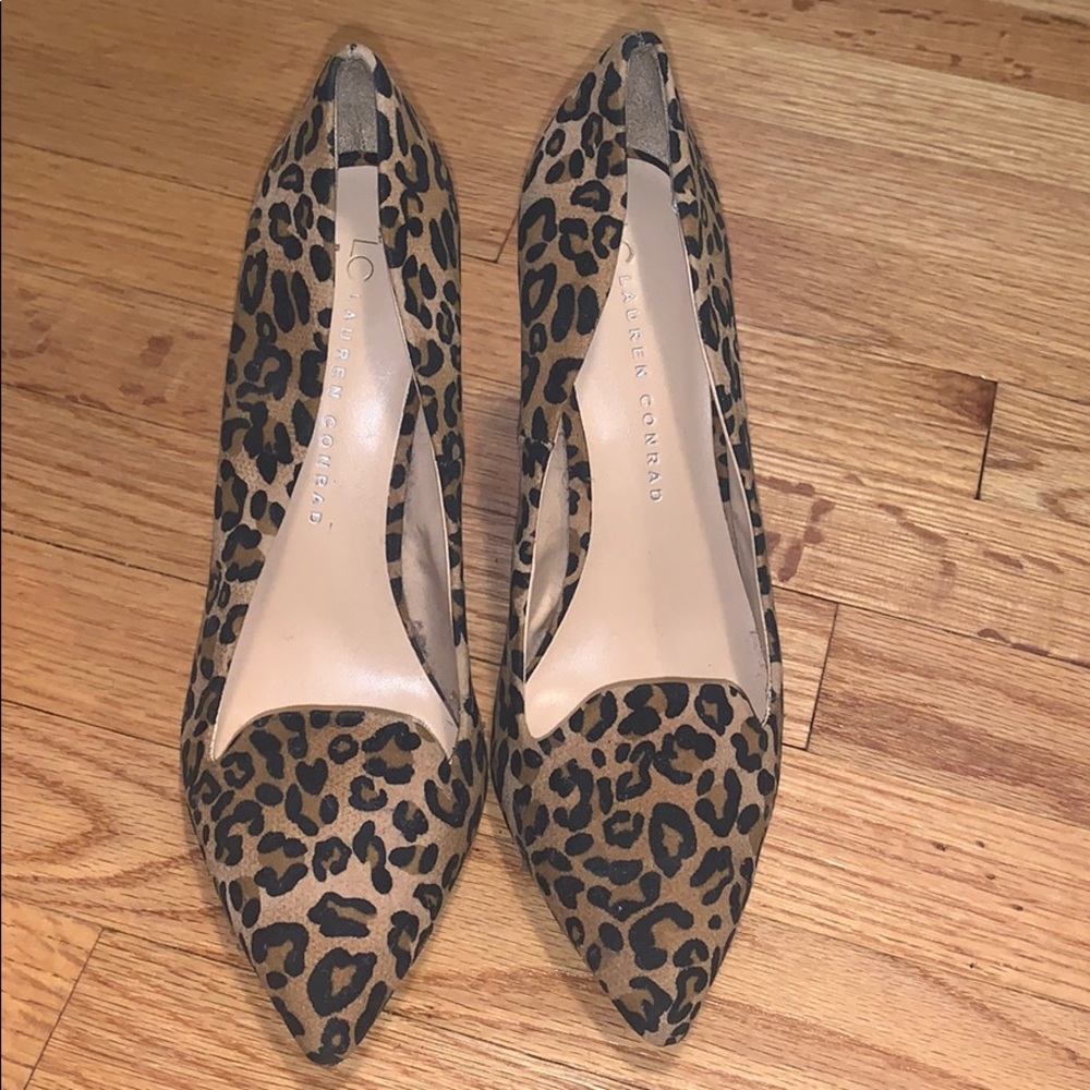 LC Lauren Conrad leopard cheetah heels